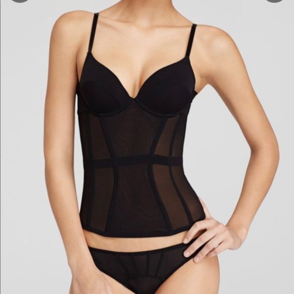 L’Agent by Agent Provovateur Black Bustier Size 32B